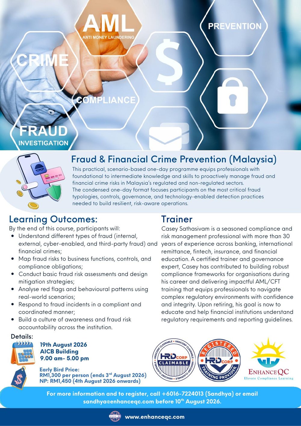 Fraud & Financial Crime Prevention (Malaysia) - 19 August 2026 - AICB Building, KL
